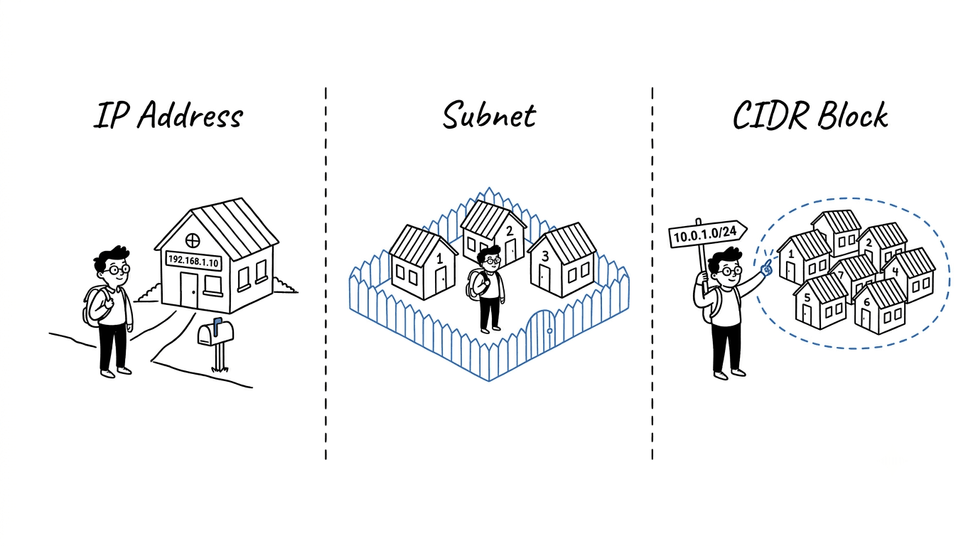 IP Addresses, Subnets, and CIDR Blocks — Explained Without the Math